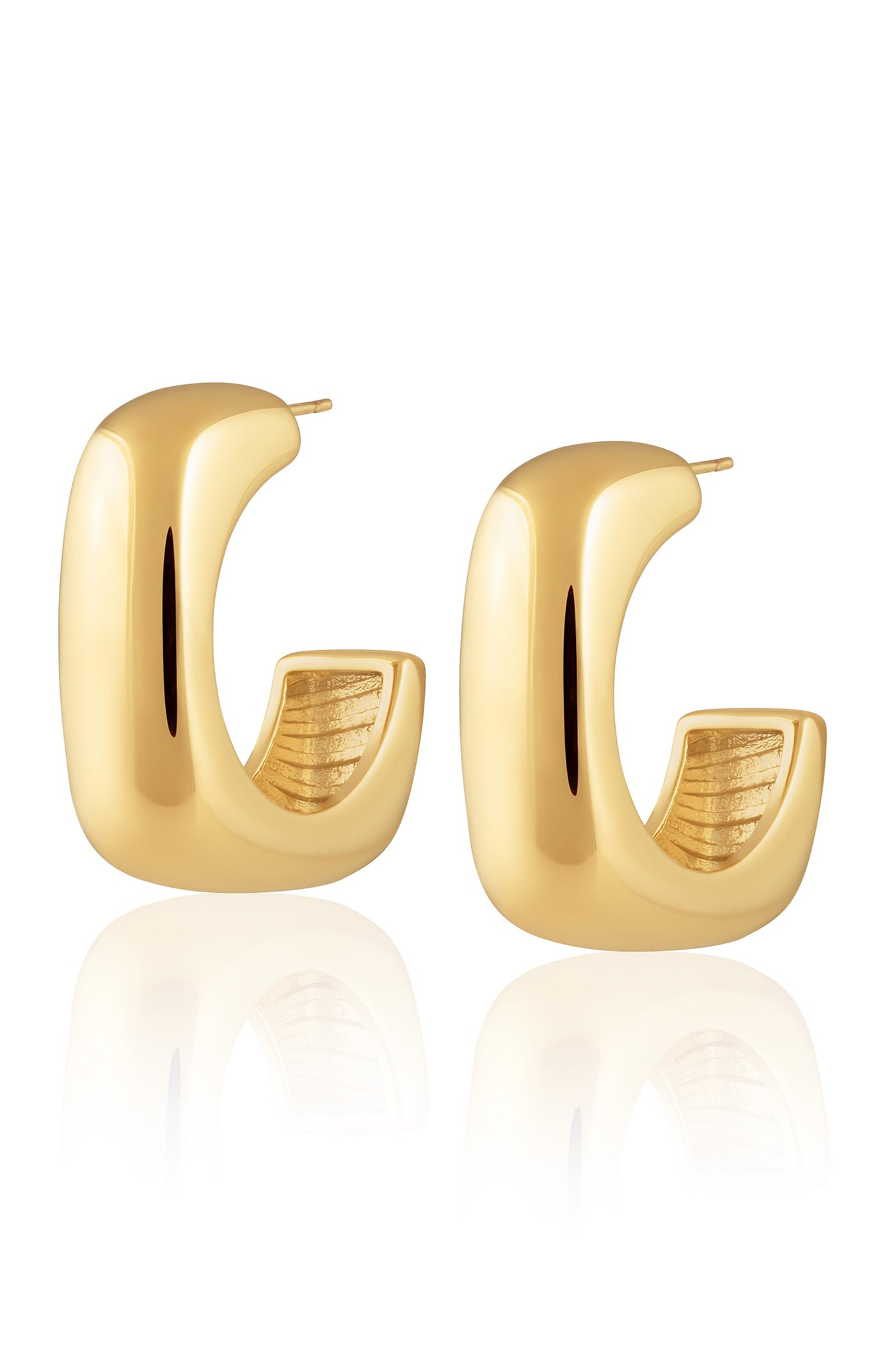 These mini gold hoops are slightly square and slightly rounded are the perfect accessories for everyday modest dresses.