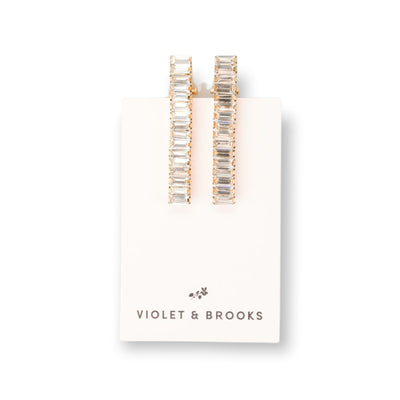 Gold barrettes with crystal baguettes are the perfect accessory for modest everyday dresses. 