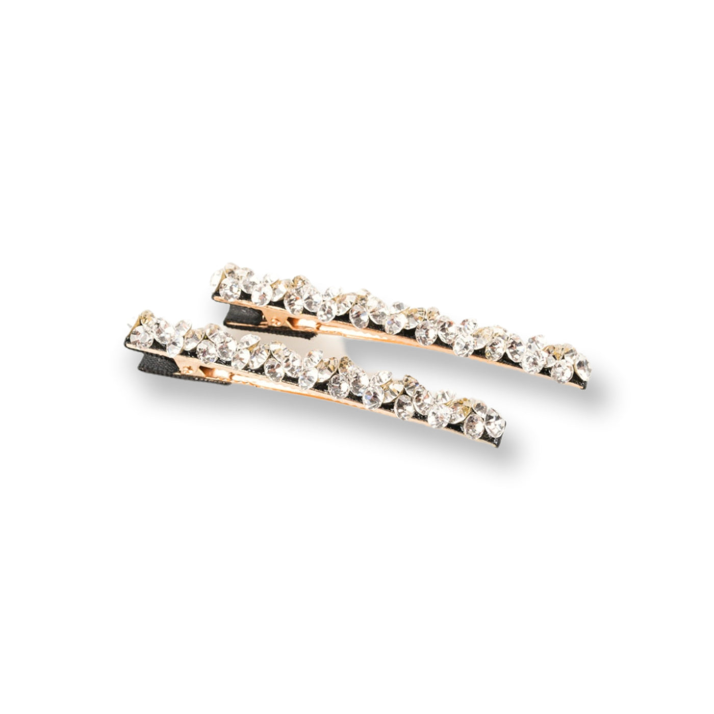 Cluster crystal gold barrettes are the perfect accessory for everyday modest dresses. 
